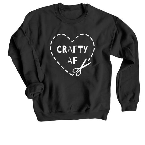 CRAFTY AF. Black Sweatshirt