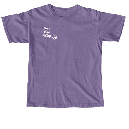 Love like Adley2, a Grape Comfort Colors Unisex Tee