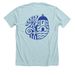 Greek Festival Hellenic Tee, a Heather Ice Blue Premium Unisex Tee (back-view)