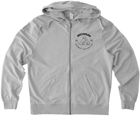 good humans rescue dogs&nbsp;, a Granite Grey Heather Allmade Organic French Terry Zip Up Hoodie