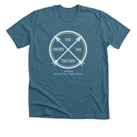 Friends, Fun, Sun, Together Shirt, a Heather Deep Teal Premium Unisex Tee