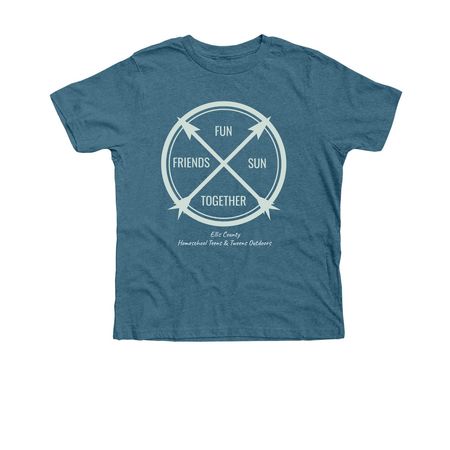 Friends, Fun, Sun, Together Shirt, a Heather Deep Teal Premium Youth Tee