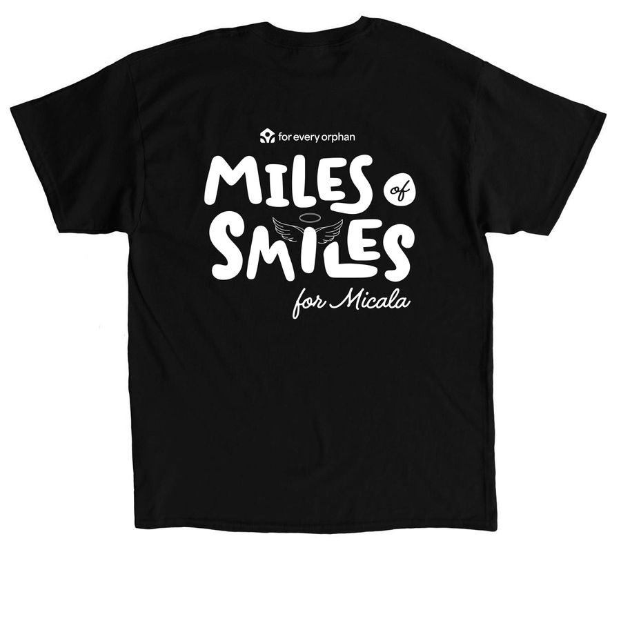 Miles of Smiles 2026, a Black Classic Unisex Tee (back-view)