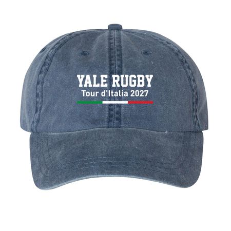 Italy Tour Hats, a Navy Printed Pigment Dye Baseball Cap