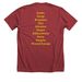 LEADERSHIP, a Heather Canvas Red Premium Unisex Tee (back-view)