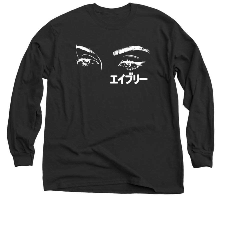 Avery Eyes White Design, a Black Classic Long Sleeve Tee