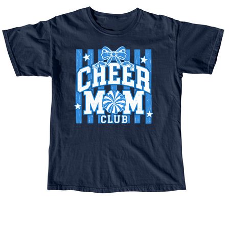 Cheer Mom Club, a True Navy Comfort Colors Unisex Tee