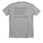Full Color Front & Back, a Athletic Heather Premium Unisex Tee (back-view)