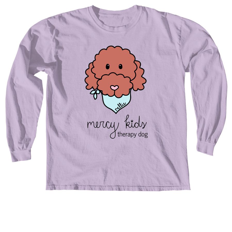 Mercy Kids Therapy Dog, a Orchid Comfort Colors Long Sleeve Tee