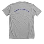 Help Bridge the Gap in Middletown, a Athletic Heather Premium Unisex Tee (back-view)