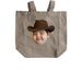 Hayes Strong Tote, a Pumice Recycled Cotton Tote Bag (back-view)