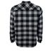Saint Andrew's Flannel - Full Logo, a Grey Heather/ Black Unisex Flannel Shirt (back-view)