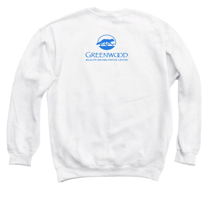 Three Best Friends, a White Crewneck Sweatshirt (back-view)