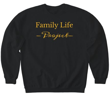 Family of project, a Black Softstyle Crewneck Sweatshirt