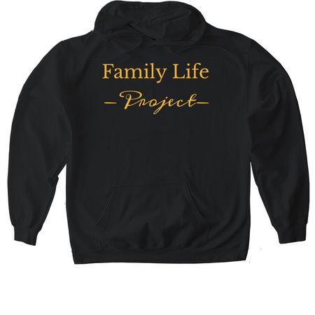 Family of project, a Black Gildan Softstyle Pullover Hoodie