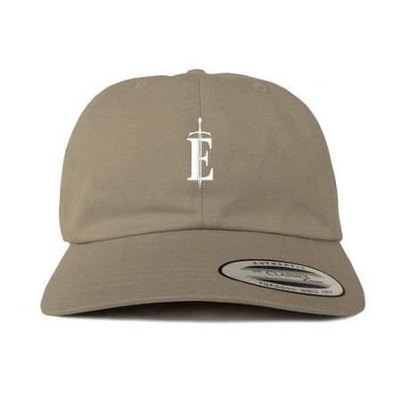 Emblem logo hat, a Khaki Printed Classic Baseball Cap