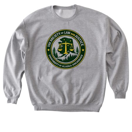 The Society of Law and Justice, a Sport Grey Softstyle Crewneck Sweatshirt