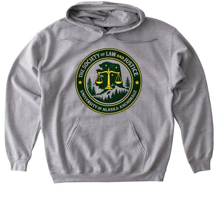 The Society of Law and Justice, a Sport Grey Gildan Softstyle Pullover Hoodie
