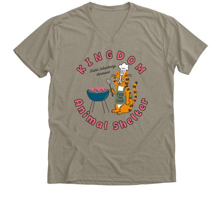 Kingdom Animal Shelter, a Heather Stone Premium V-Neck Tee