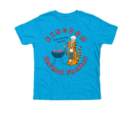 Kingdom Animal Shelter, a Neon Blue Premium Youth Tee