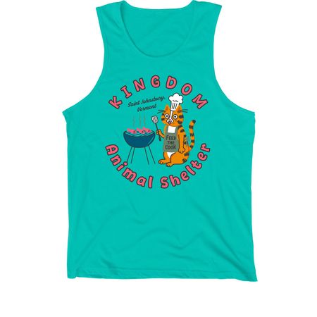 Kingdom Animal Shelter, a Teal Premium Cotton Tank