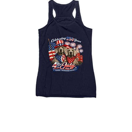Stars, Stripes & Silver Paws America?s 250th, a Navy Women's Racerback