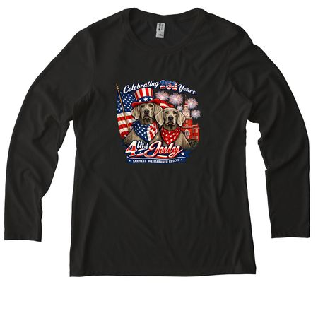 Stars, Stripes & Silver Paws America?s 250th, a Space Black Allmade Eco Triblend Women?s Long Sleeve Tee