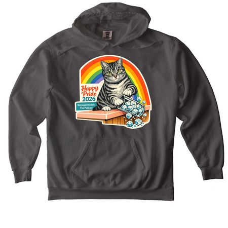 Iris Pride, a Pepper Comfort Colors Pullover Hoodie