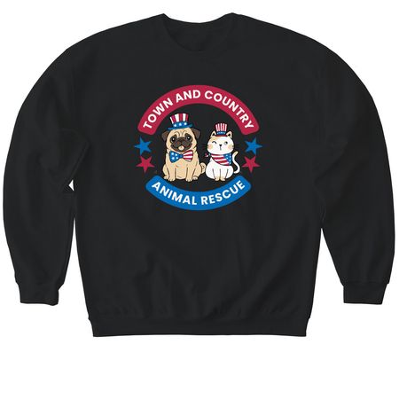 Fourth of July, a Black Softstyle Crewneck Sweatshirt