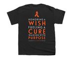 Kyle?s Crusaders ?Honoring a Wish? Tee, a Black Youth Unisex Tee (back-view)