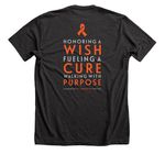 Kyle?s Crusaders ?Honoring a Wish? Tee, a Dark Grey Heather Premium Unisex Tee (back-view)