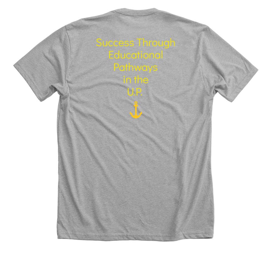 Correct Anchor Versions, a Athletic Heather Premium Unisex Tee (back-view)