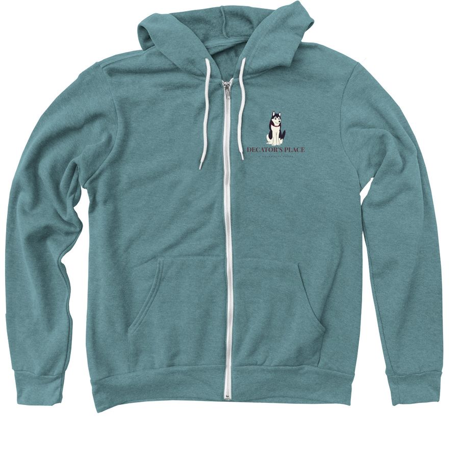 For the dogs, a Heather Deep Teal Zip Up Hoodie