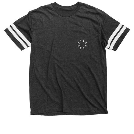 Give 'Em Hell, a Vintage Smoke / White Football Jersey Tee