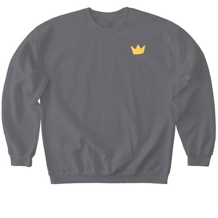 Bea-Lieve Back Design, a Charcoal Softstyle Crewneck Sweatshirt