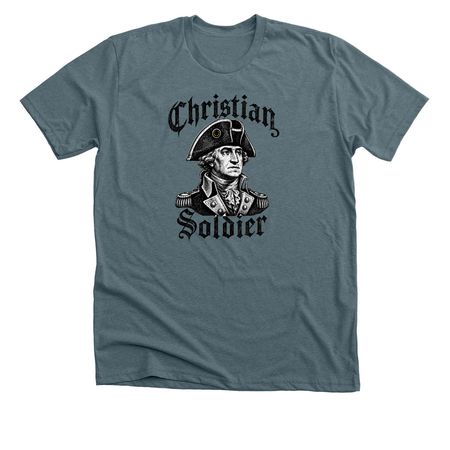 Christian Soldier, a Heather Slate Premium Unisex Tee