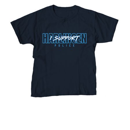 Harlingen Police Support Shirt, a Navy Youth Unisex Tee