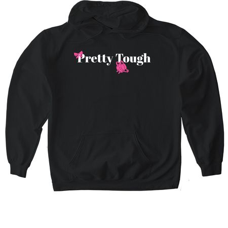 Pretty Tough, a Black Gildan Softstyle Pullover Hoodie