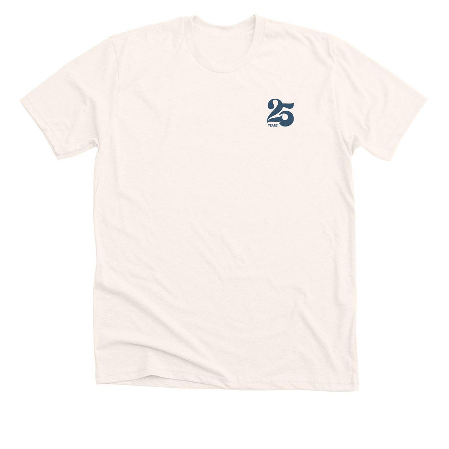 25th Anniversary Shirts & Sweatshirts, a Heather Natural Premium Unisex Tee