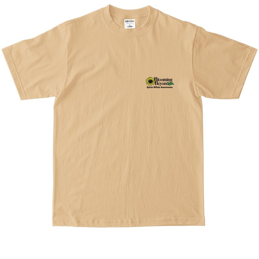 Spina Bifida - Blooming Beyond (Adult), a Khaki Max Heavyweight Tee