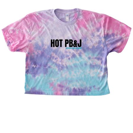 HOT PB&J, a Cotton Candy Women's Tie Dye Cropped Tee