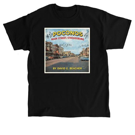 POCONOS MAIN ST STROUDFEST, a Black Classic Unisex Tee