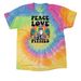 Peace, Love, Pitties, a Eternity Classic Tie Dye Tee