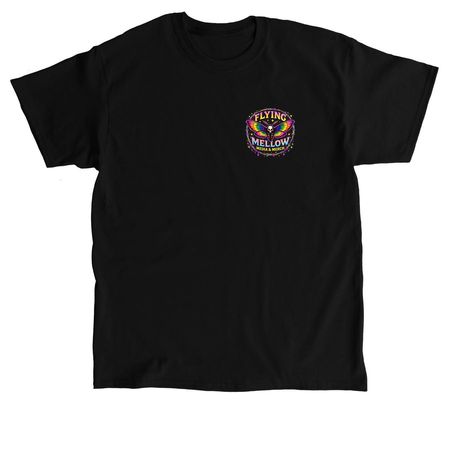 Flying Mellow x Cosmic Doodles, a Black Classic Unisex Tee
