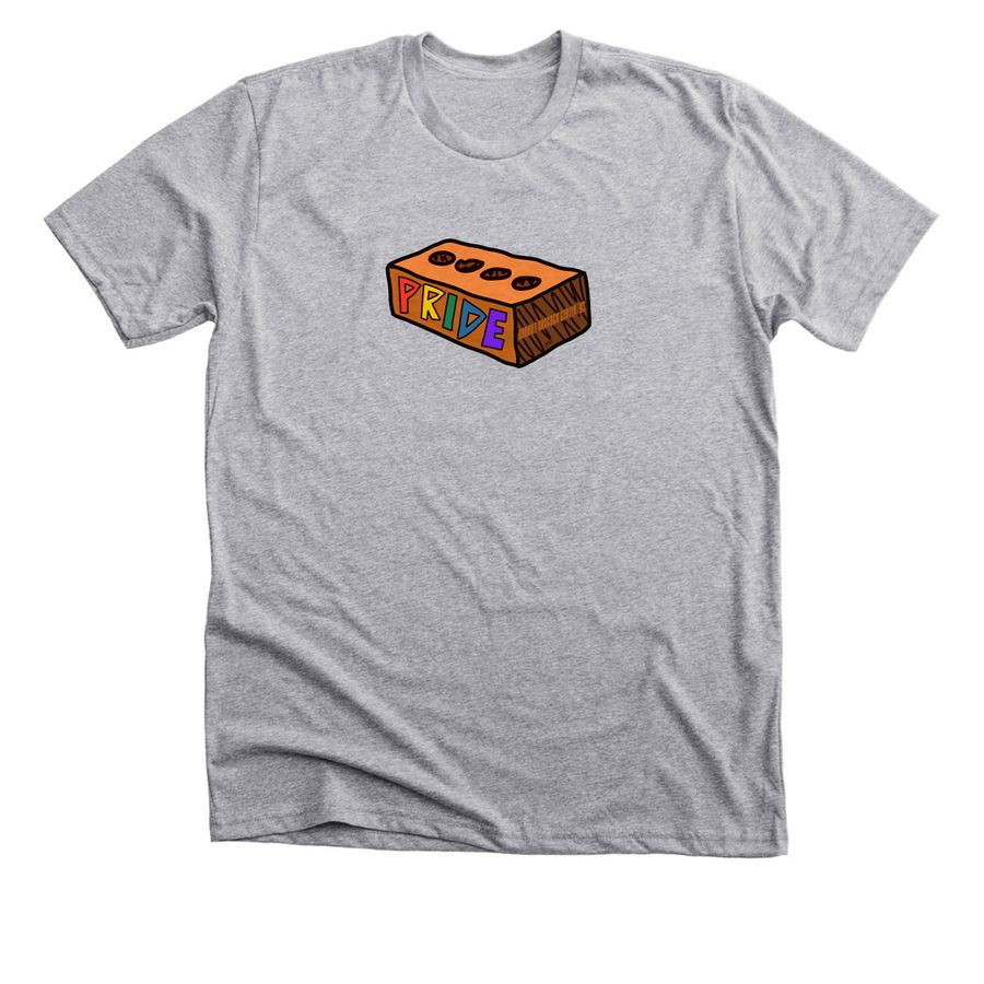 The First Pride was a RIOT, a Athletic Heather Premium Unisex Tee