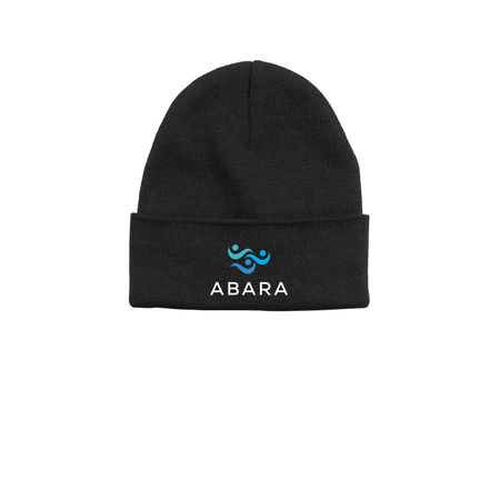 Abara&nbsp;, a Black Printed Base Camp Beanie