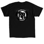 Building Community&nbsp;, a Black Classic Unisex Tee (back-view)