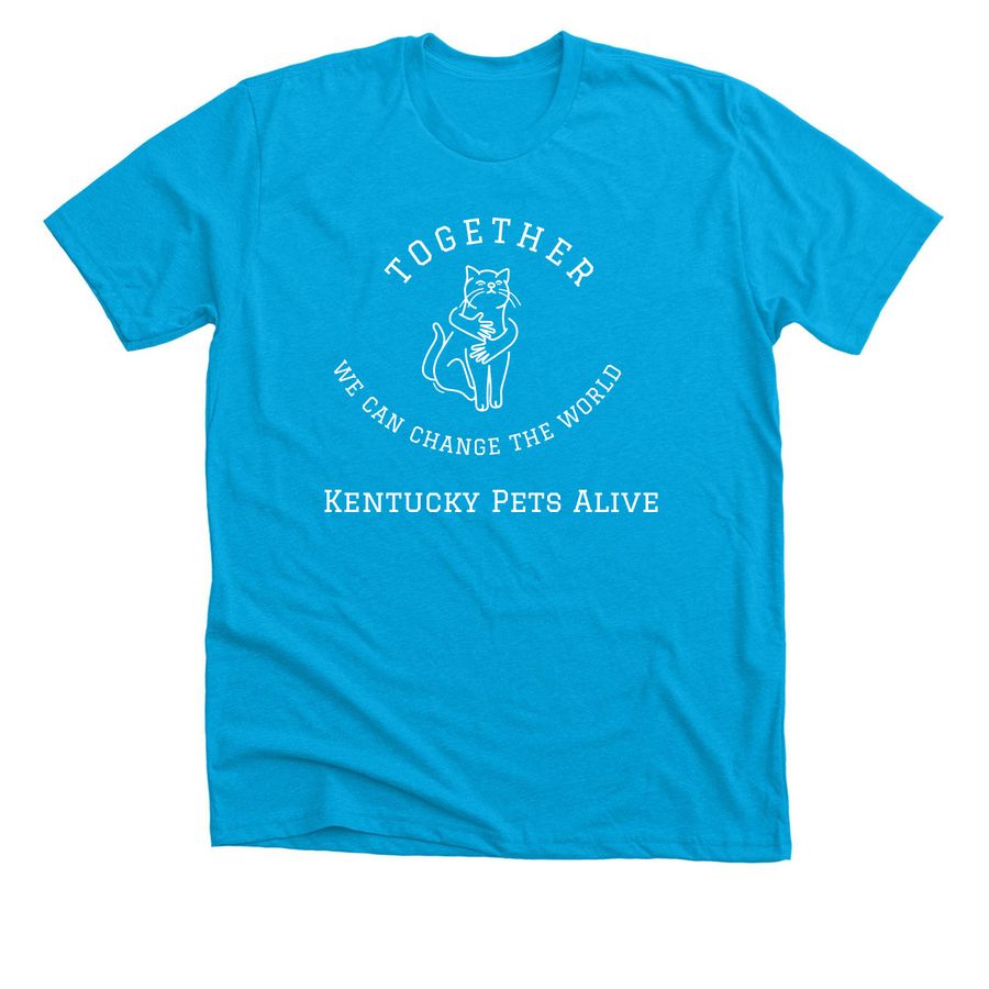 Shirts that help save cats, a Neon Blue Premium Unisex Tee