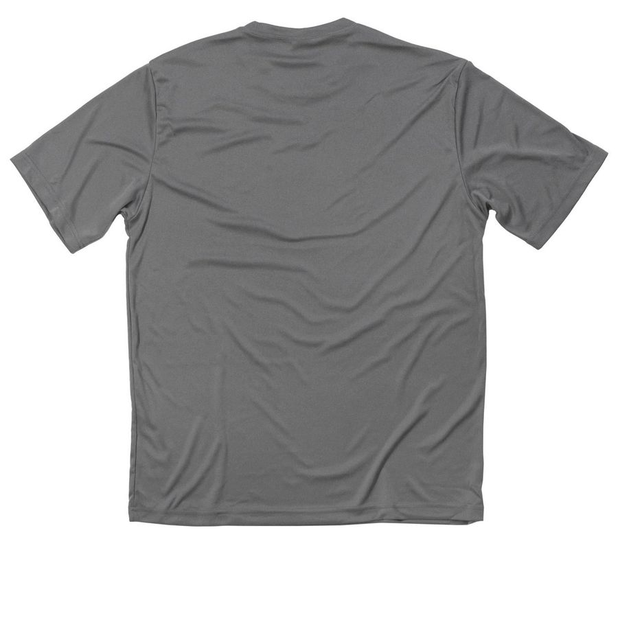 Carriage Club - Moisture Wicking, a Grey Concrete Classic Performance Tee (back-view)