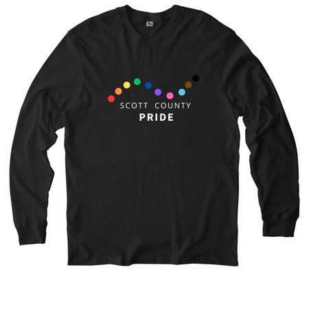 Scott County Pride Swag, a Deep Black Allmade Organic Cotton Long Sleeve Tee